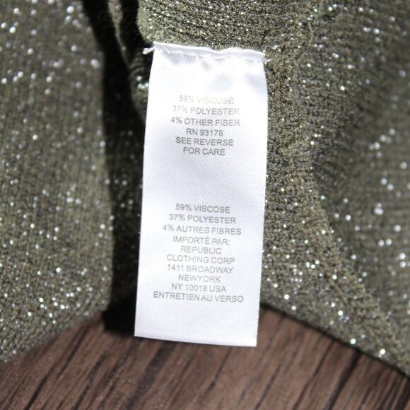 House of Harlow 1960 Sparkle Long Sleeve Bodice Top Sweater Disco Goth Medium - Picture 6 of 13